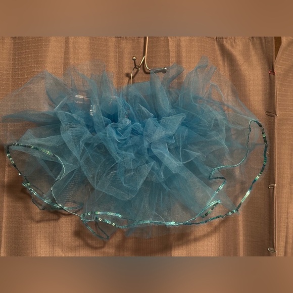Blue Tulle Tutu with Sequins - Picture 1 of 4